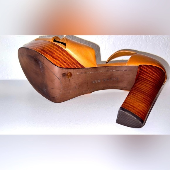 Giana Bini Leather Y2K Pinup Rocakbilly Platform Heel. Sz.9.5 - Picture 7 of 10